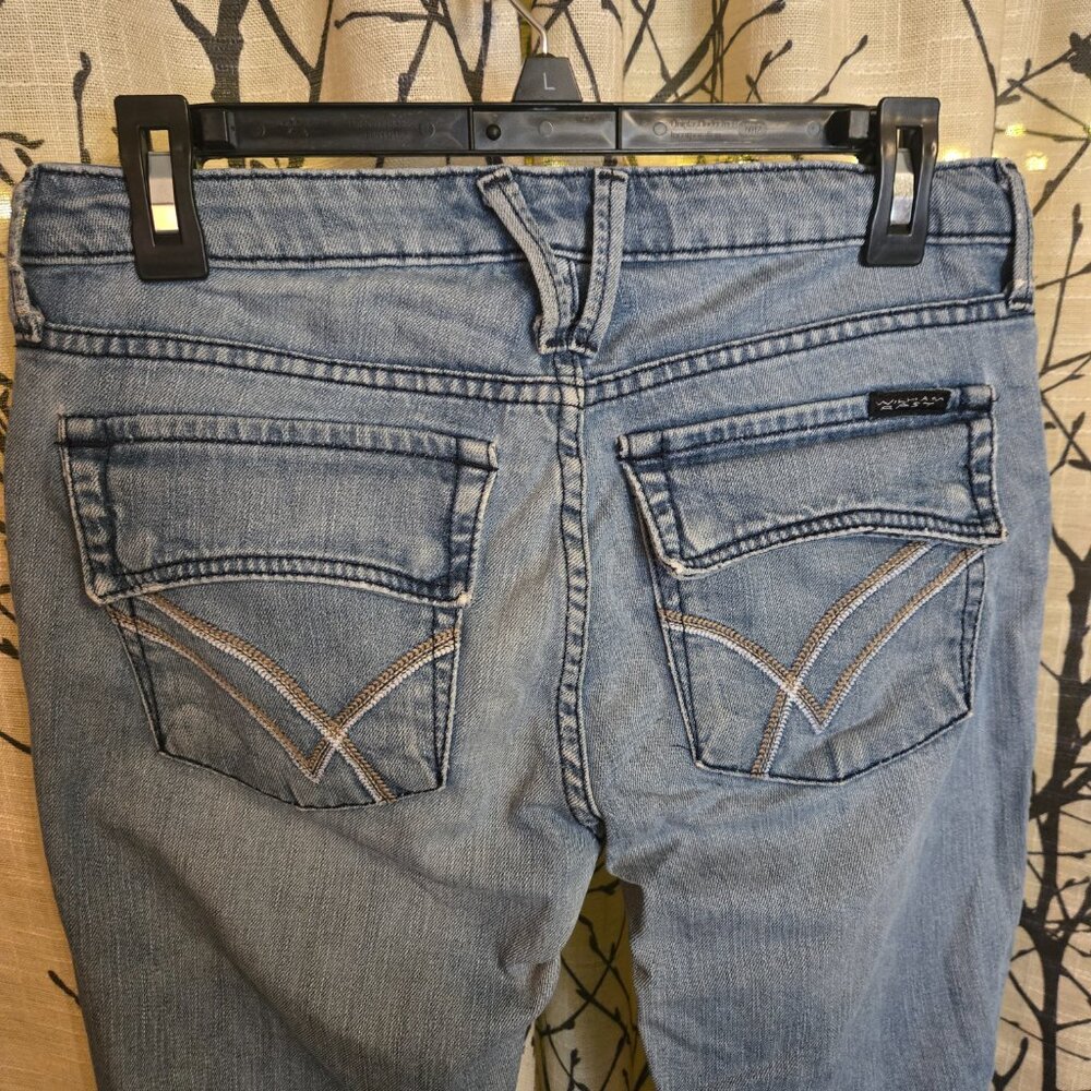 Vintage! William Rast denim flare jeans w snap back pockets - Picture 5 of 8
